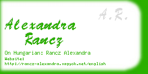 alexandra rancz business card